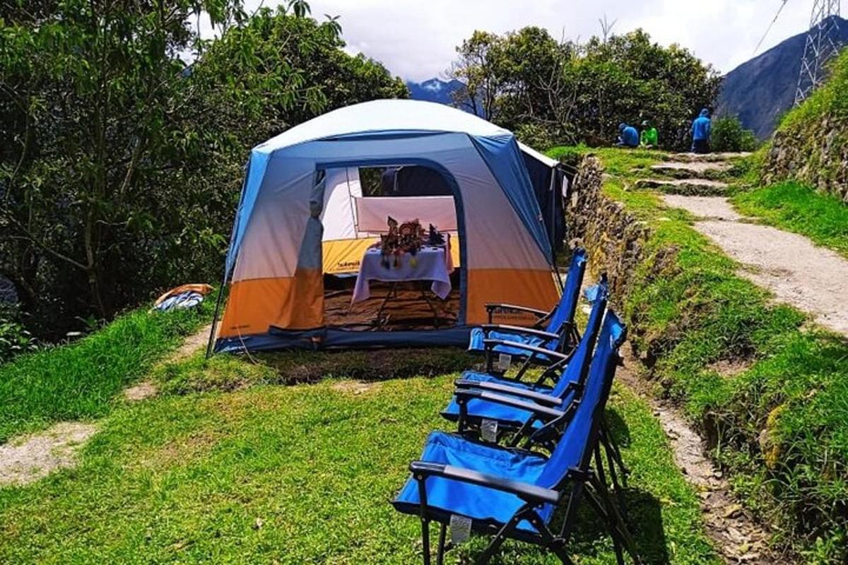 un gruppo di sedie sedute davanti a una tenda