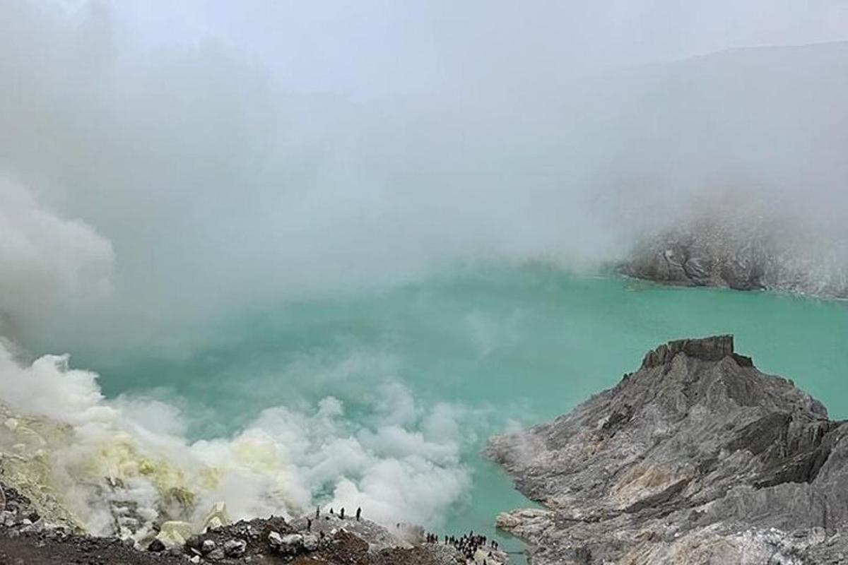 a view of a body of water on top of a mountain