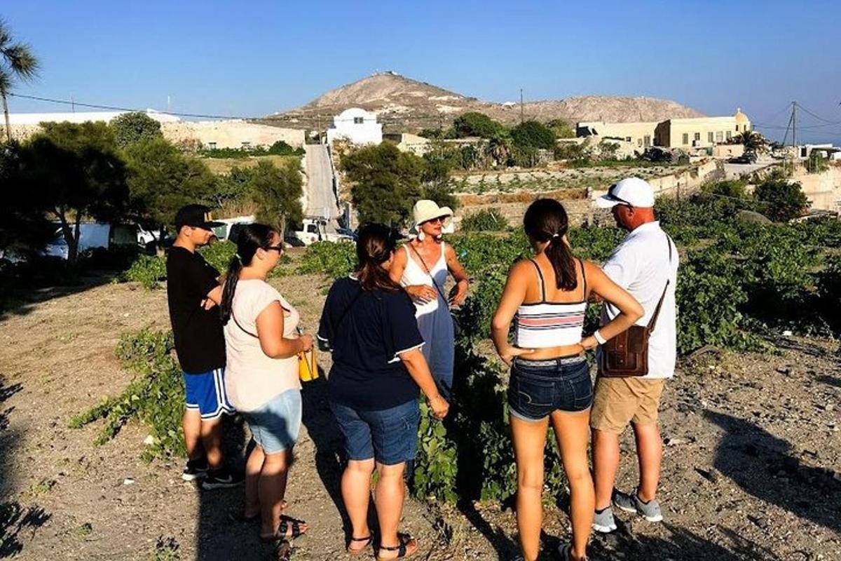 un gruppo di persone in piedi su una collina