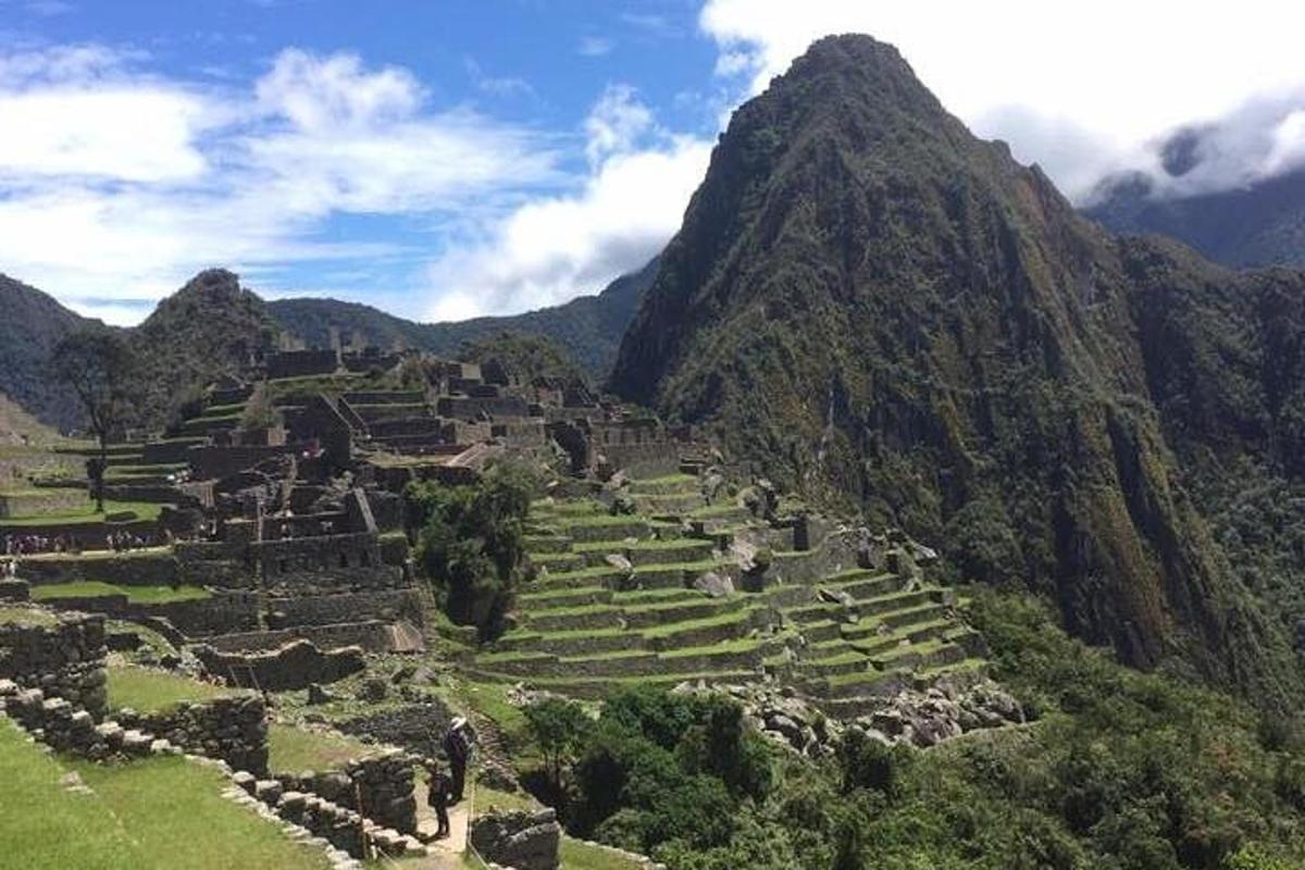 an ancient incan village on the side of a mountain