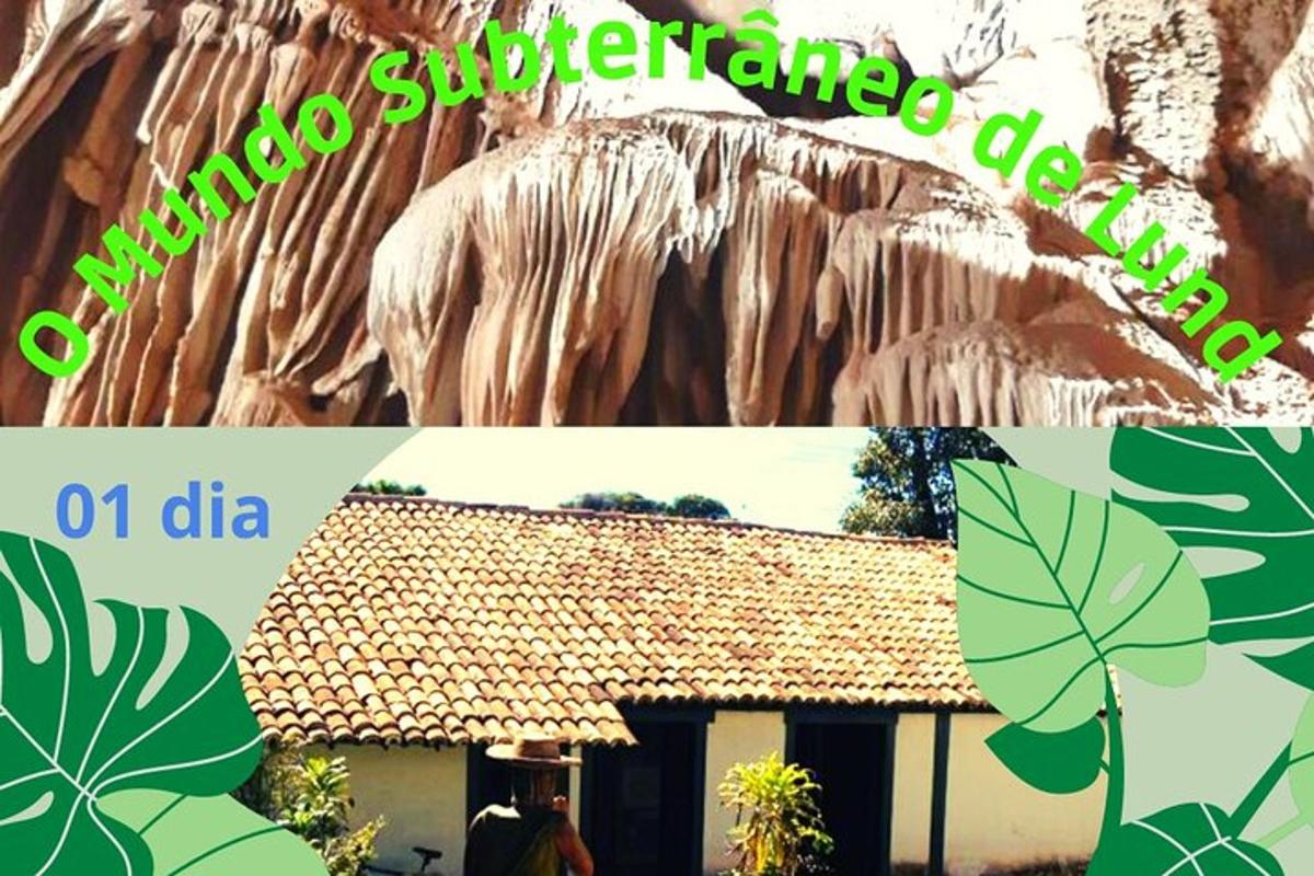 two pictures of a house and a rock formation