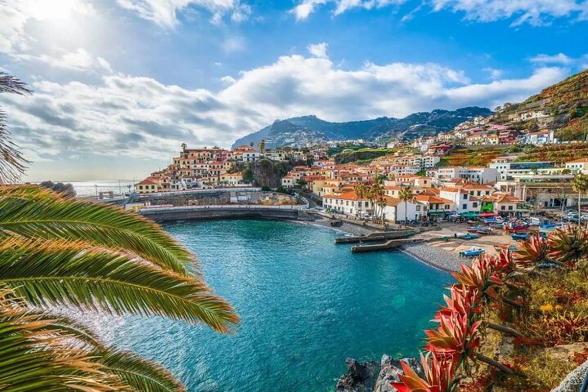 una vista di un fiume in una città con edifici