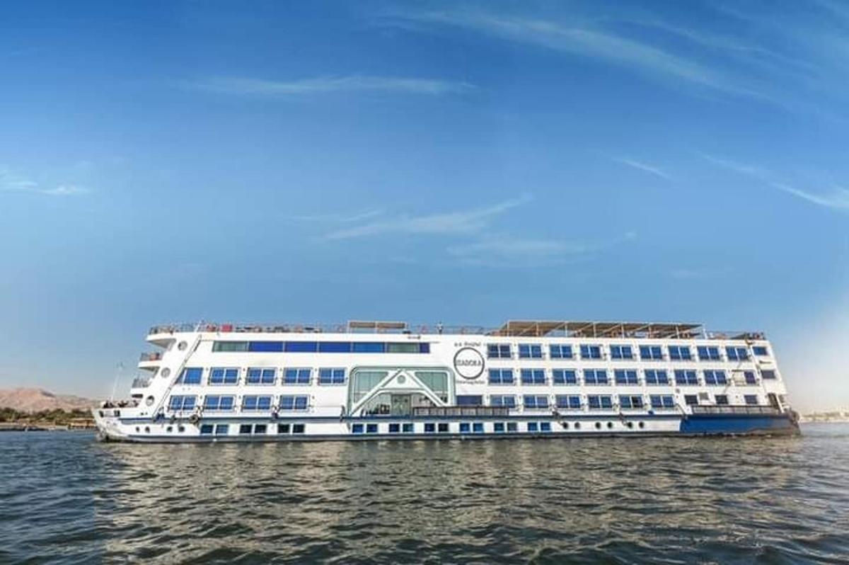 a large cruise ship on the water
