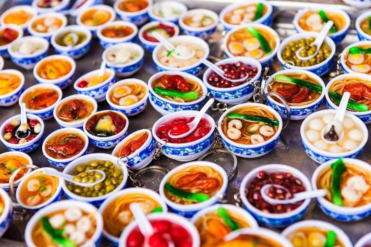 a bunch of bowls filled with different types of food