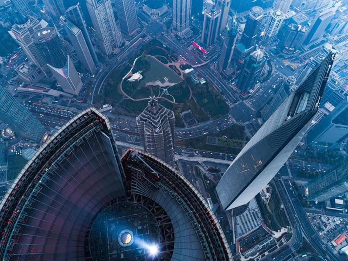 大城市夜间鸟瞰图