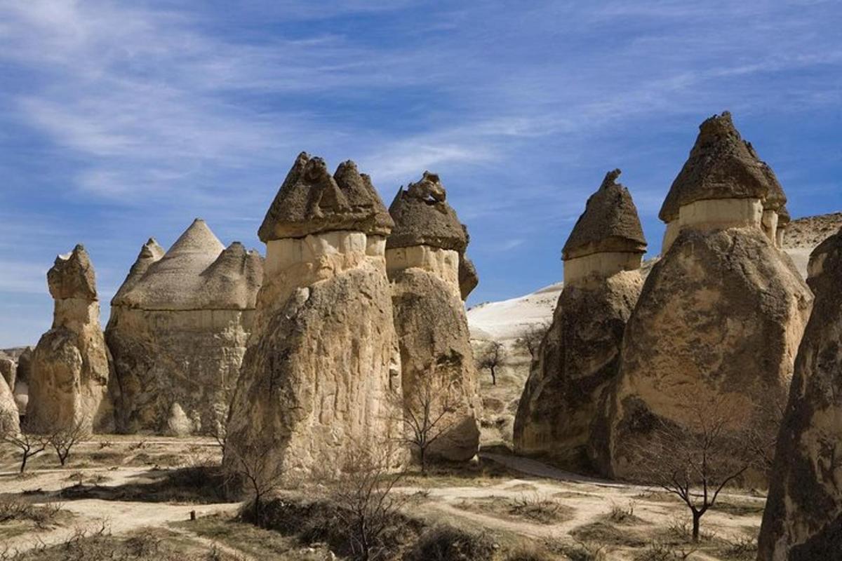 un gruppo di grandi rocce nel deserto