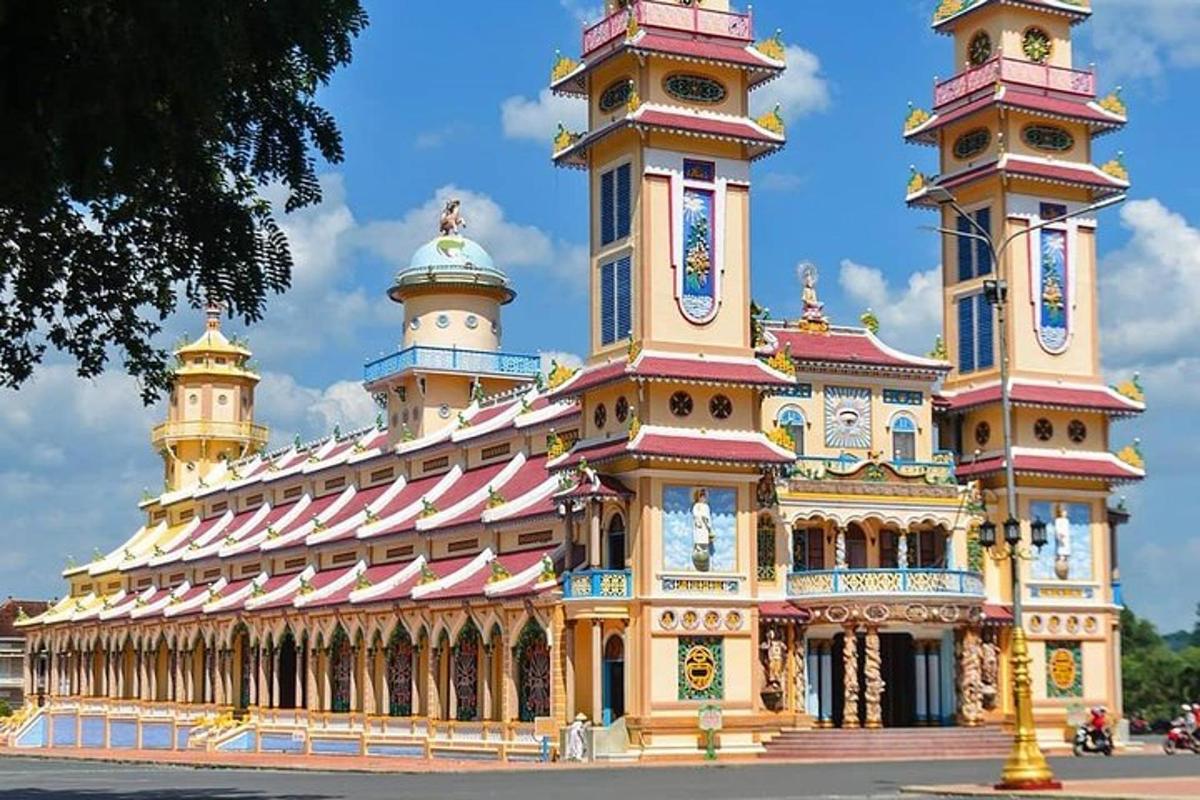 a large building with two towers on top of it