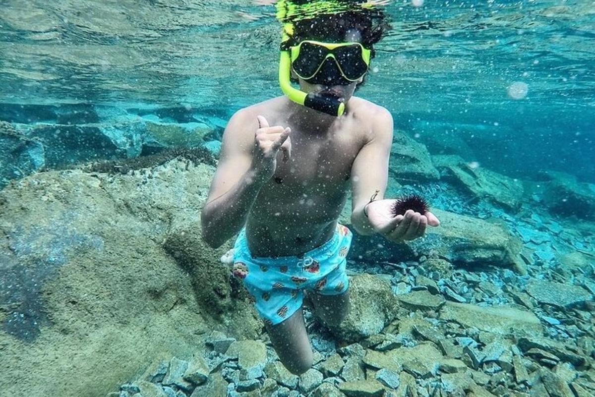 un hombre con un frisbee en el agua