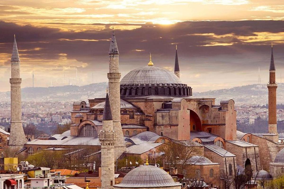 a large building with two mosques and two minarets