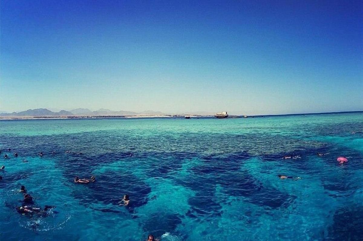 un grup de persones nedant a l'oceà blau