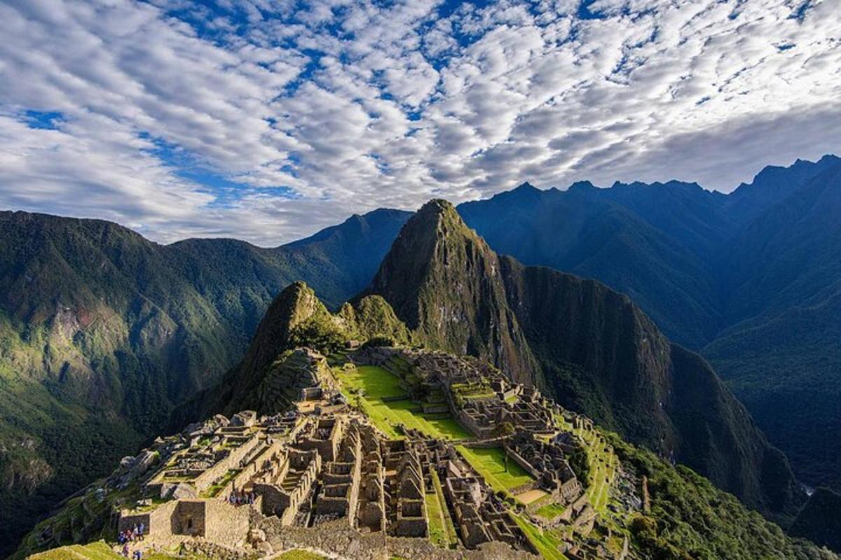an aerial view of the incan ruins on a mountain