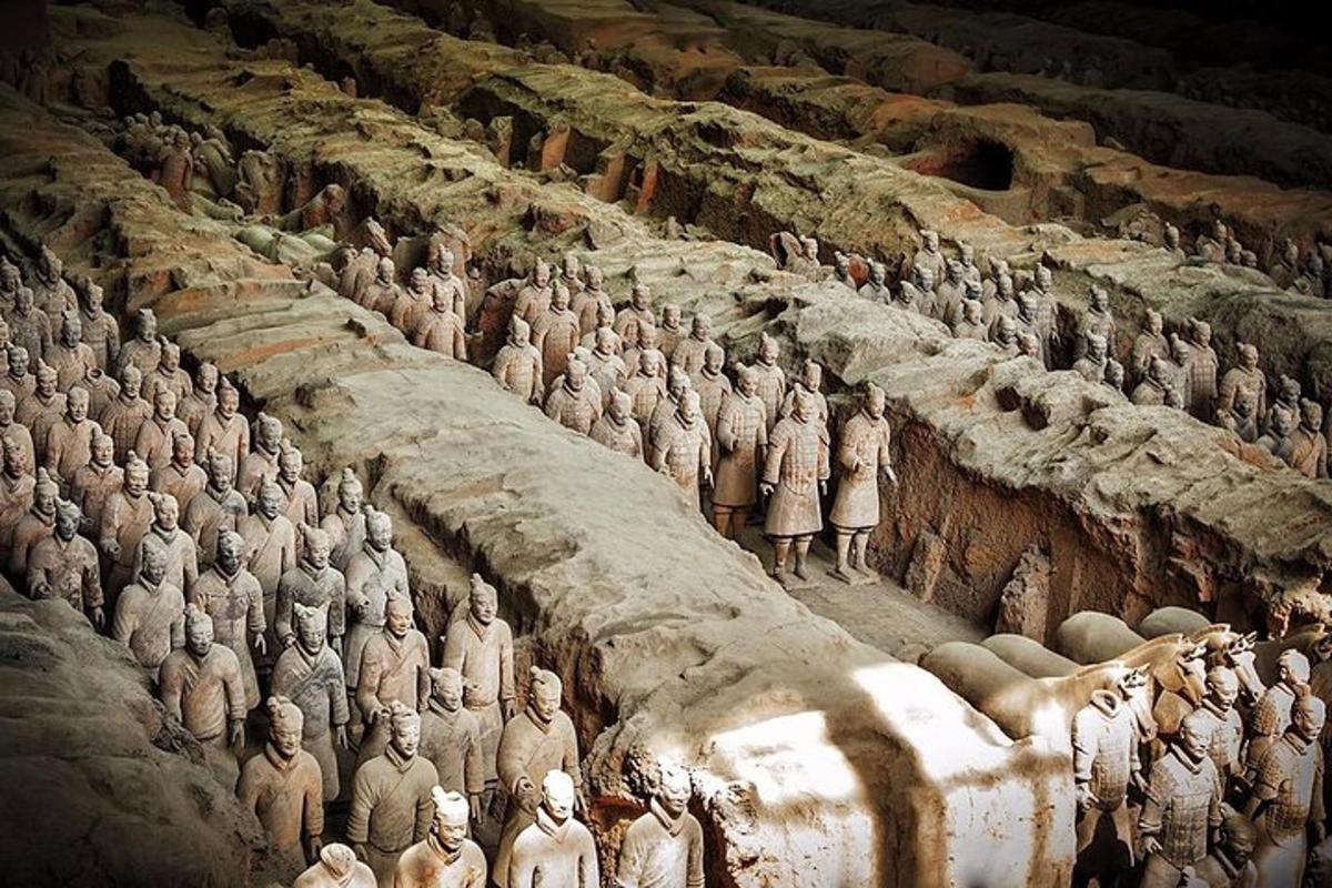 a painting of a group of people in a wall