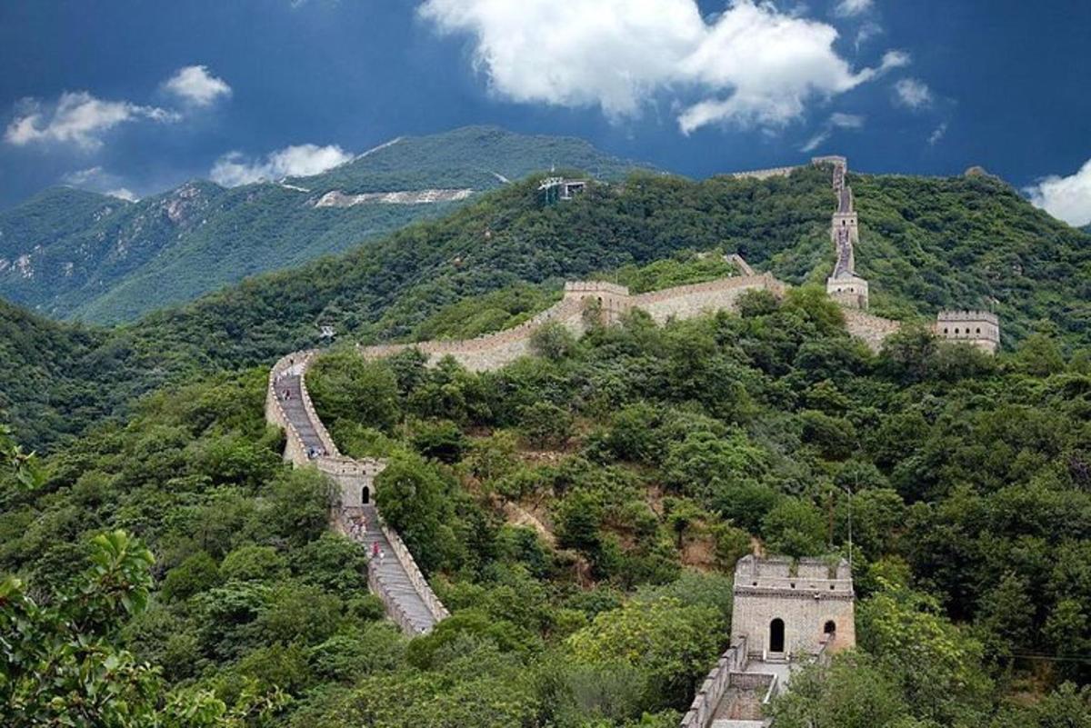 a view of the great wall of china