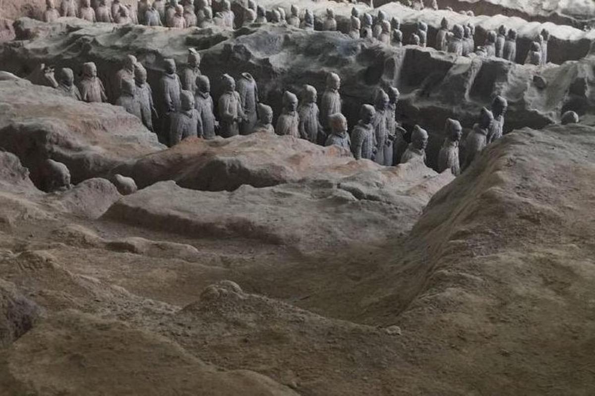 a painting of a bunch of animals on rocks