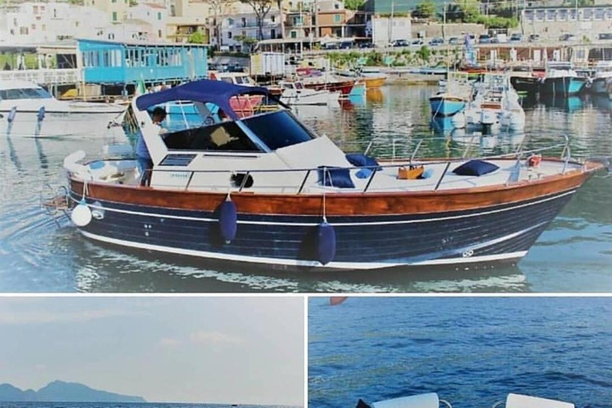 δύο φωτογραφίες μιας βάρκας στο νερό