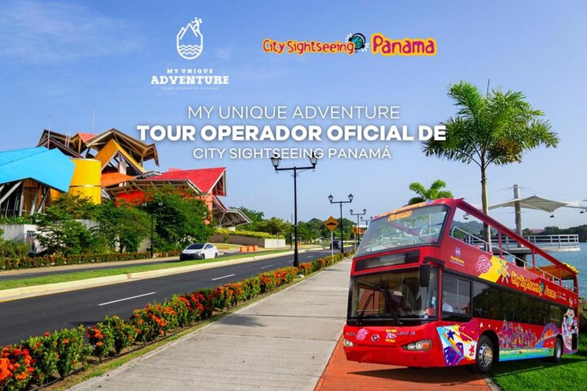 um ônibus vermelho de dois andares estacionado na beira de uma estrada
