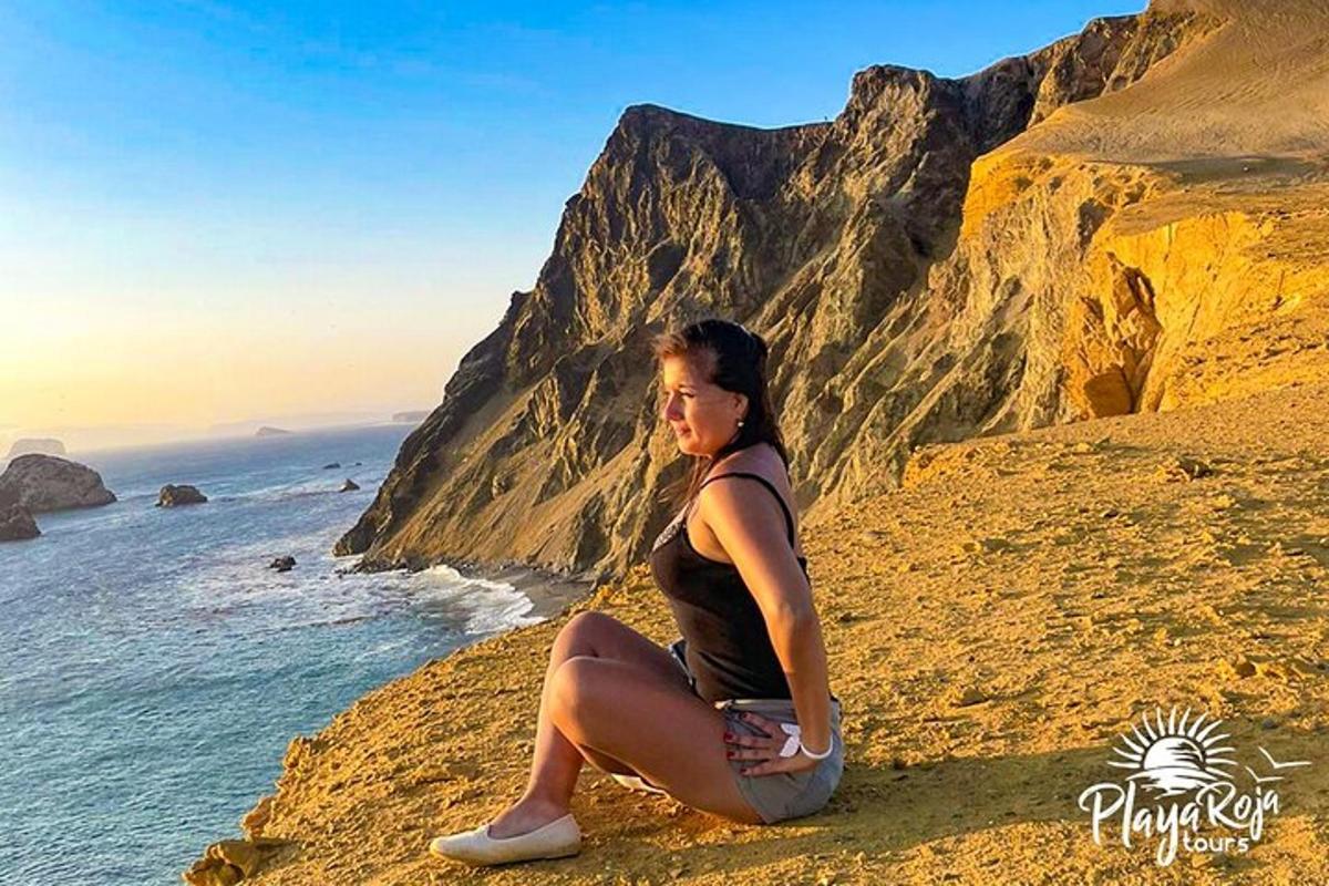 a woman sitting on a rock near the ocean