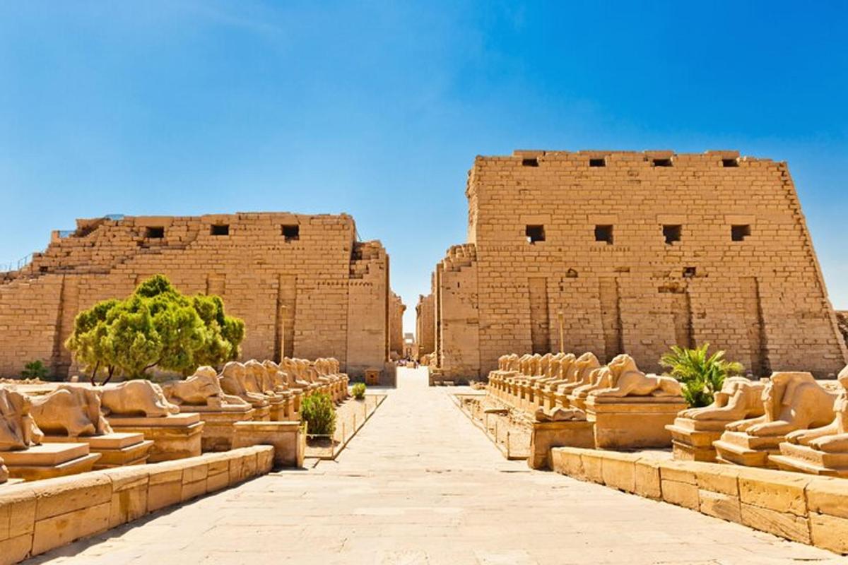 una fila di sedili di fronte a due grandi edifici in mattoni