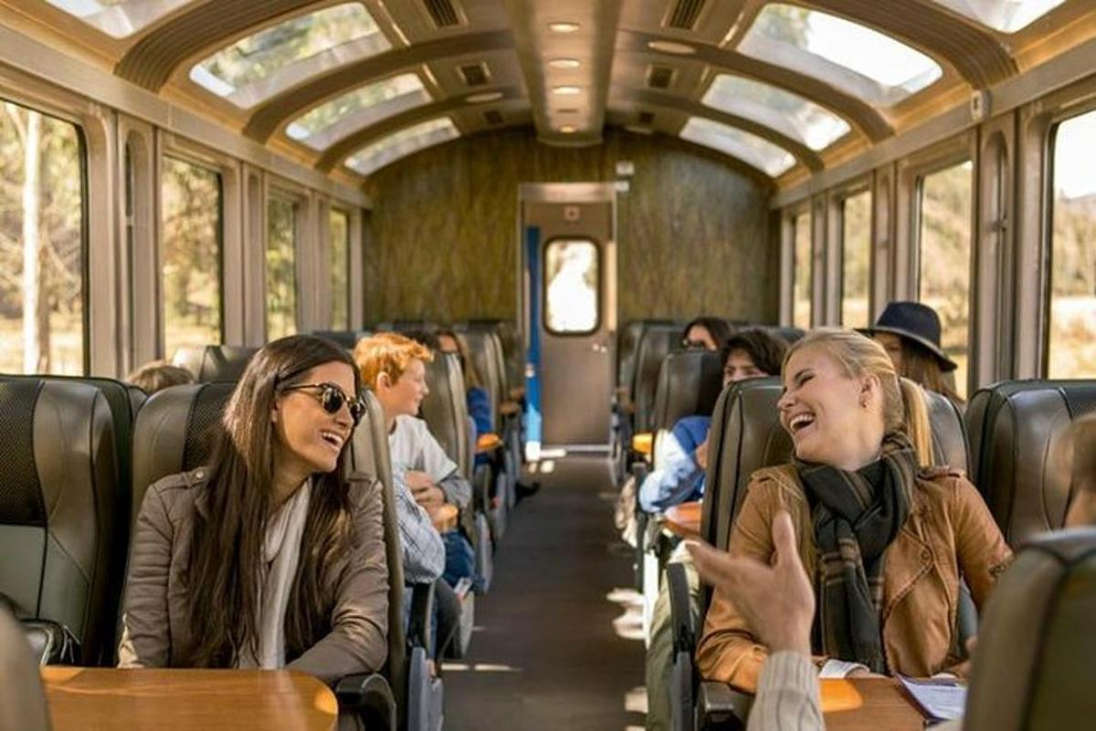 un grup de persones assegudes en un tren