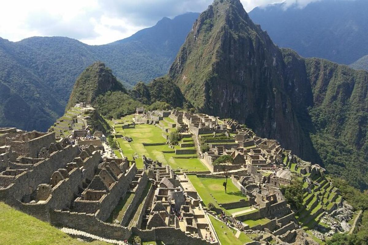 a view of the ruins of a mountain