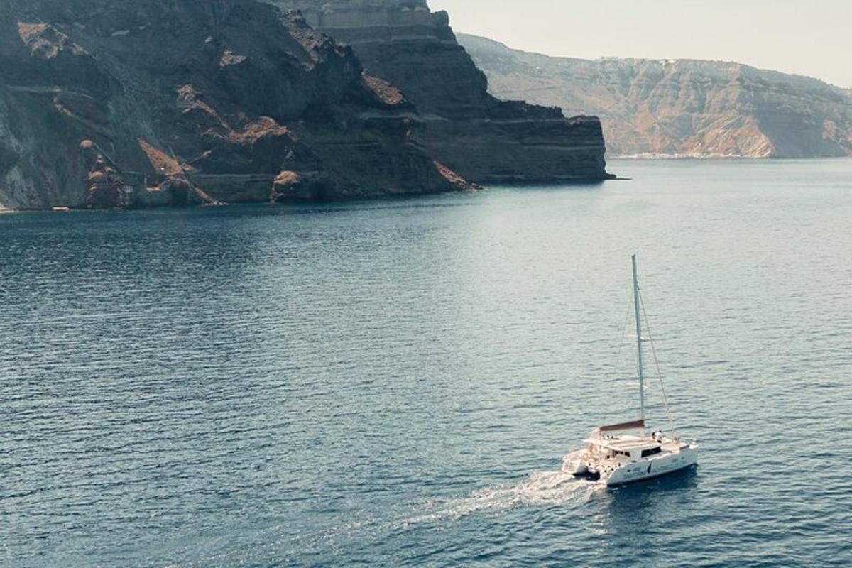 a boat in the middle of a large body of water