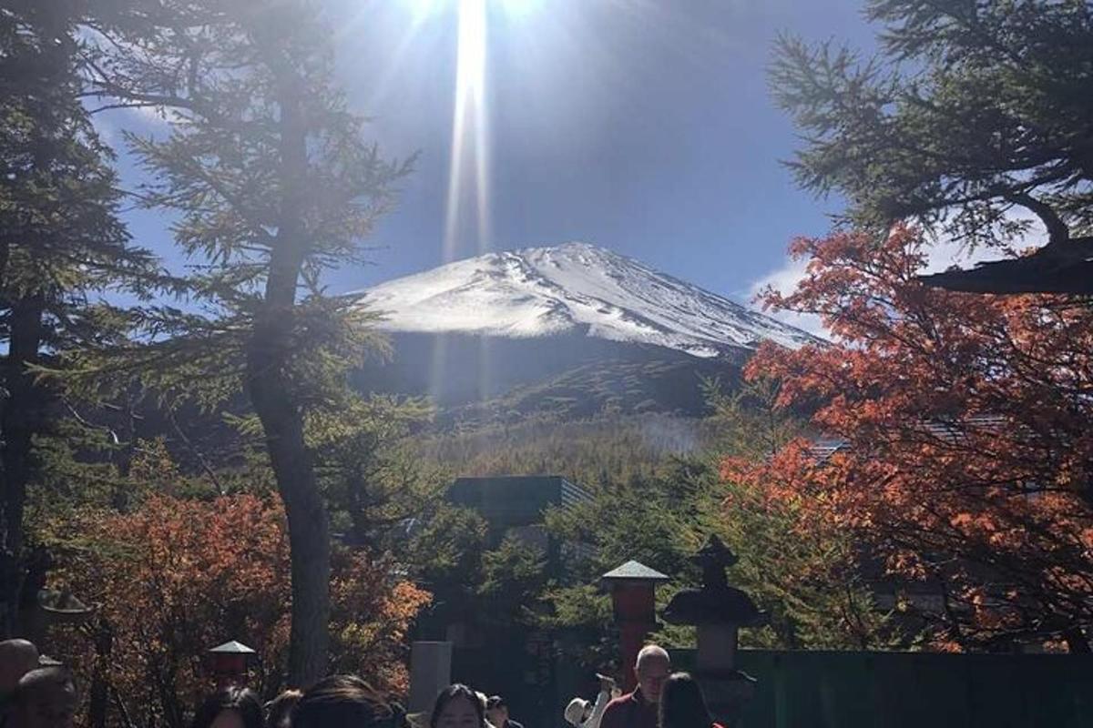 a snow covered mountain with the sun shining on it