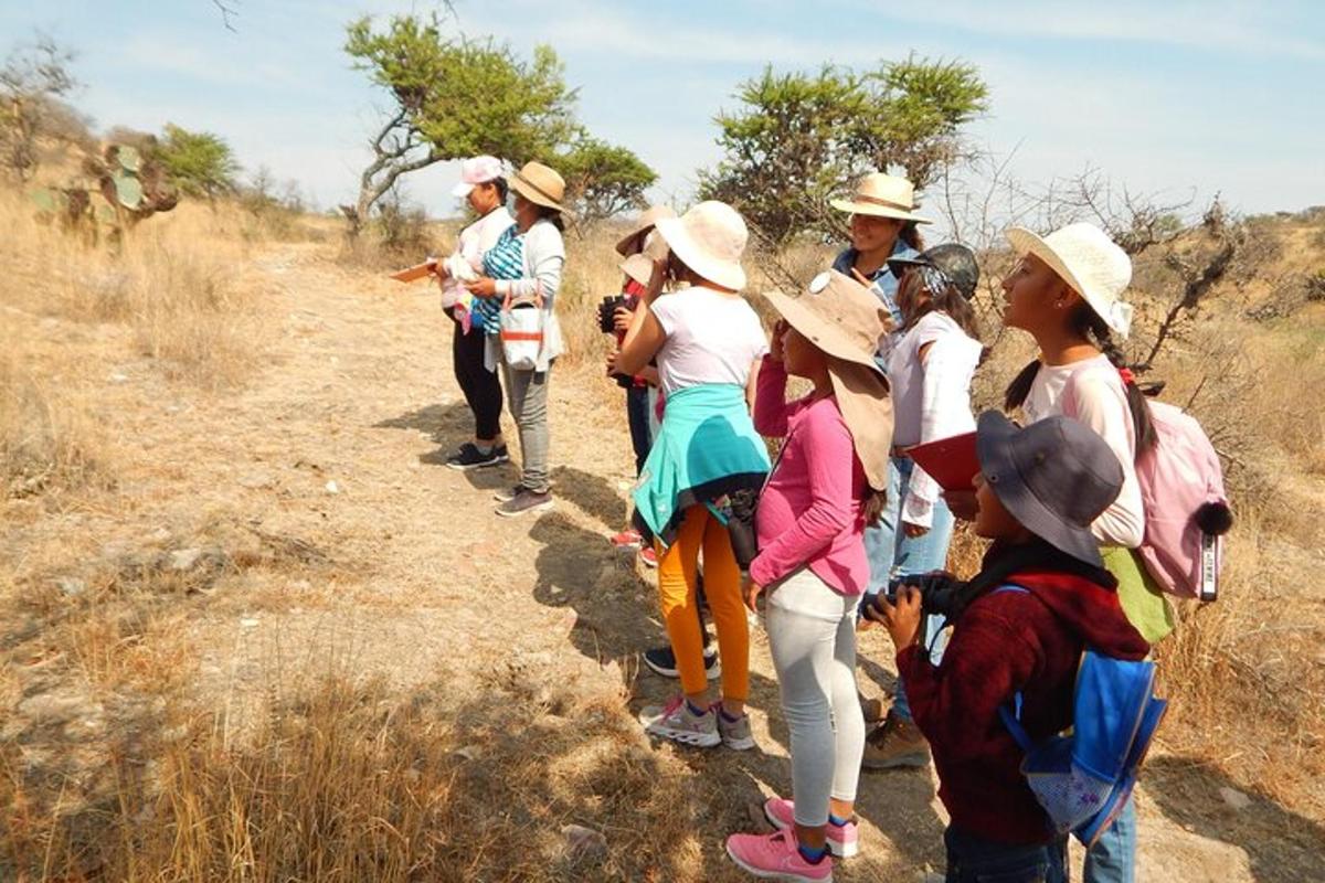 un gruppo di persone in piedi su un sentiero
