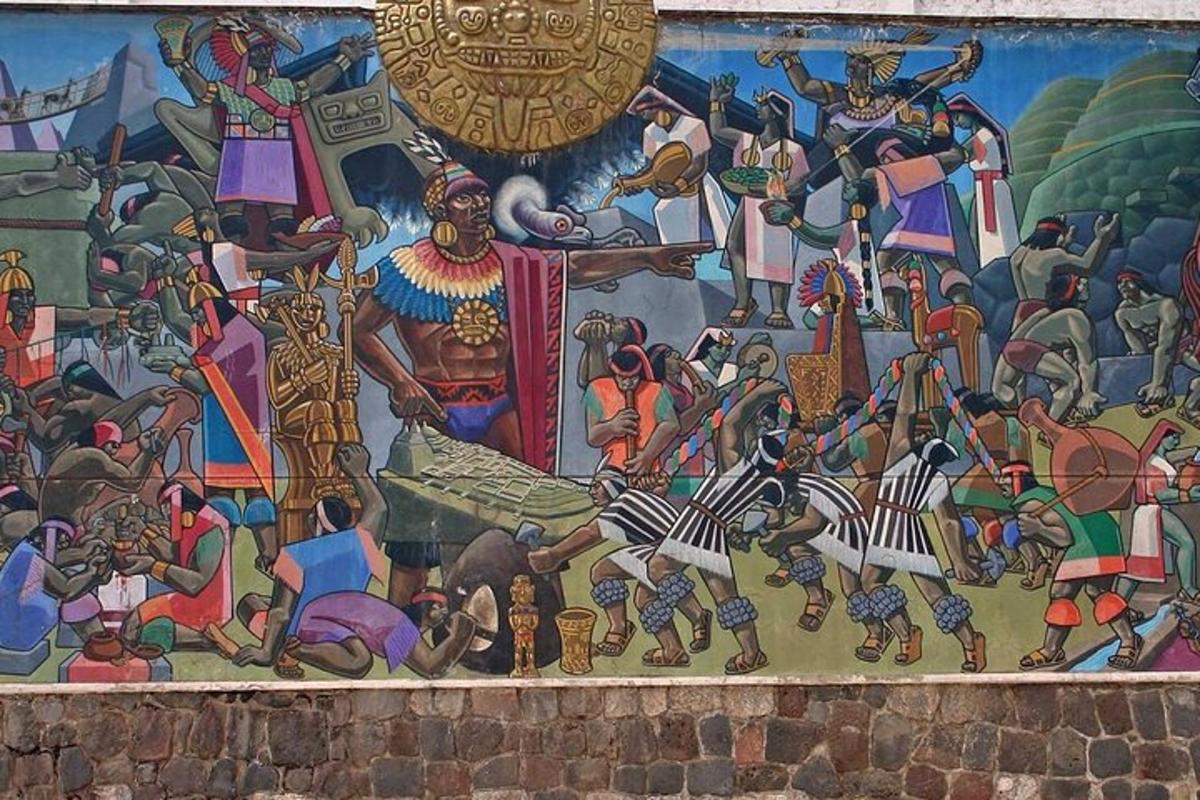 un murale sul lato di un muro con un dipinto