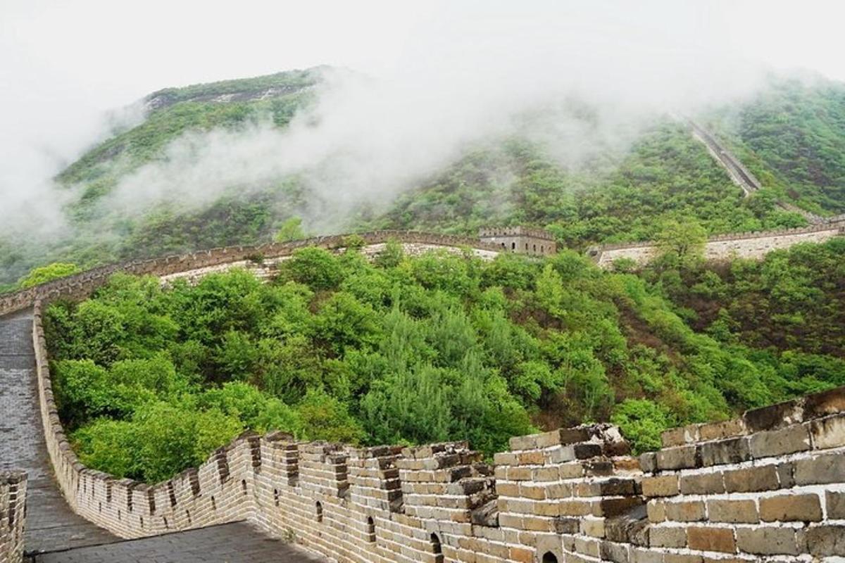 a view of the great wall of china