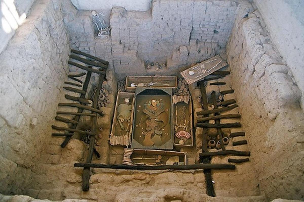 an overhead view of a room in an old building