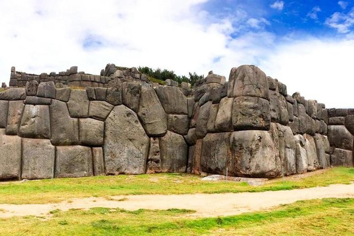 una gran paret de roca en un camp
