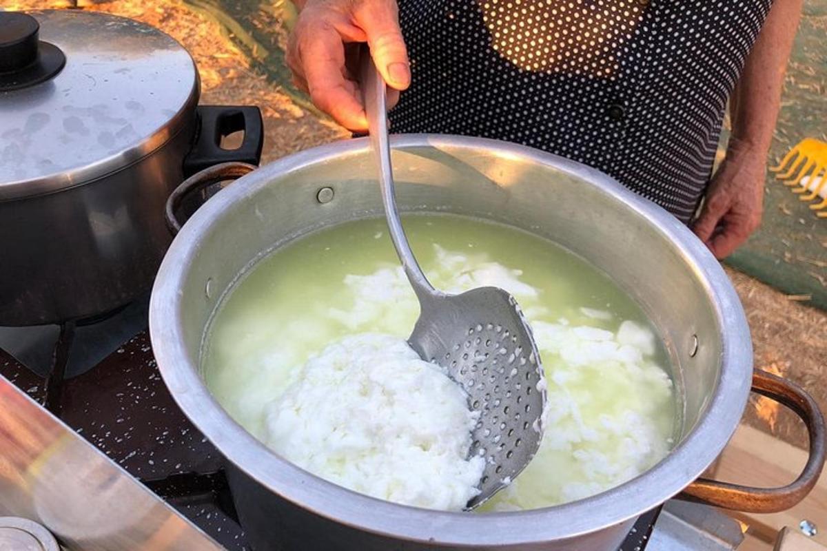 osoba držící lžíci v hrnci rýže