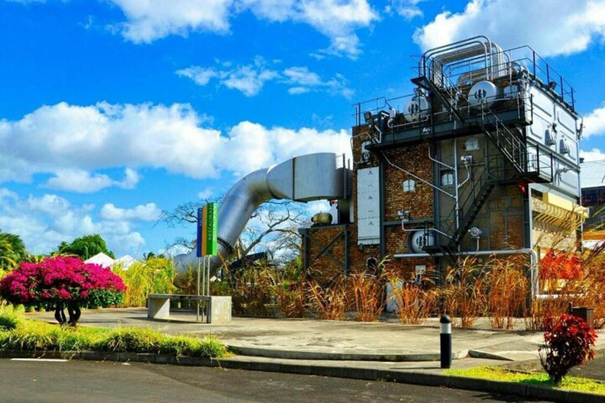 a building with a pipe on the side of it
