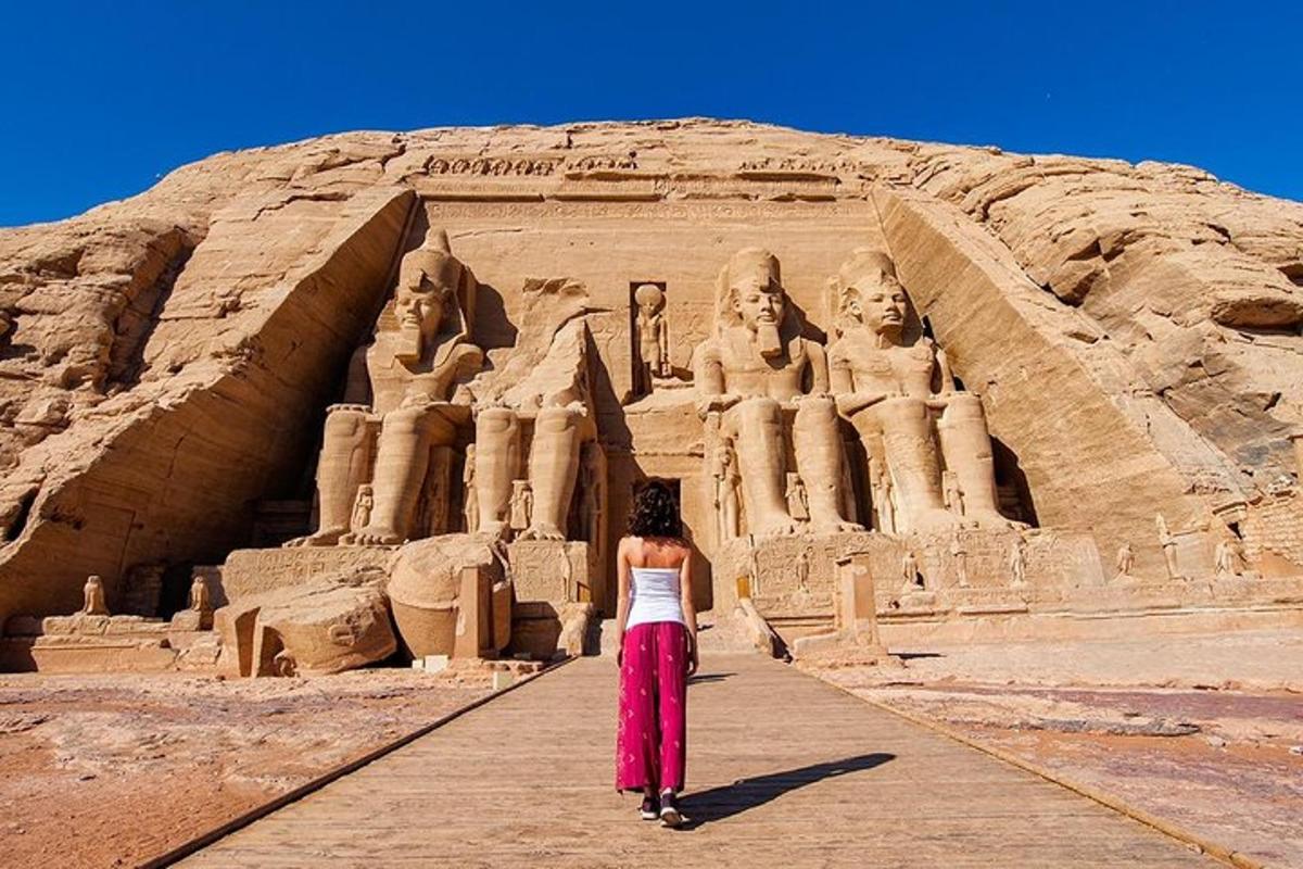 a woman is standing in front of anaraoh