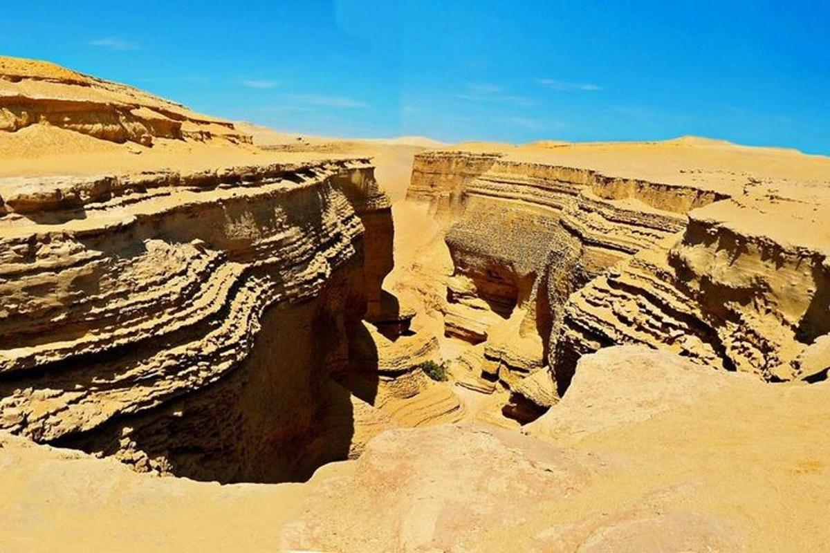 a view of a canyon in the desert