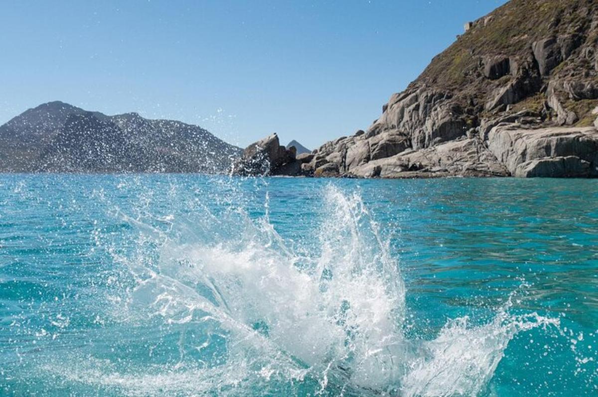 un raig d'aigua al mig de l'oceà