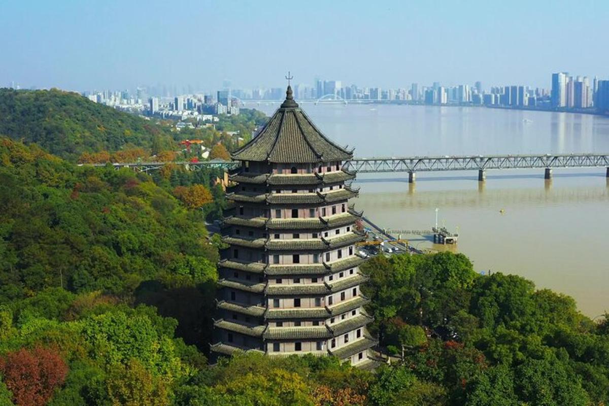 a large building in the middle of a river
