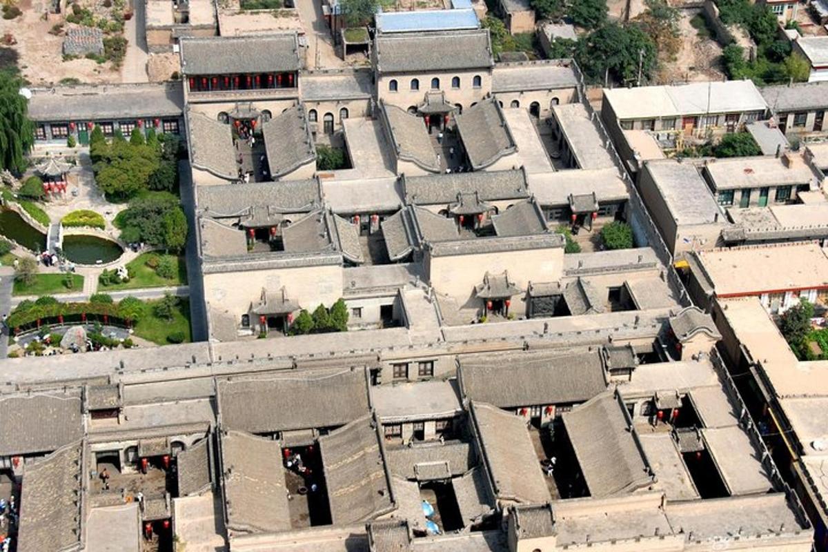 an aerial view of a city with buildings