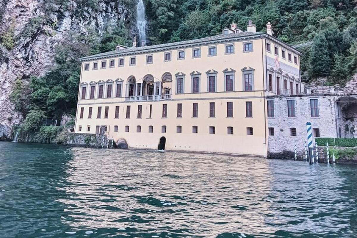 a large building in the middle of a body of water