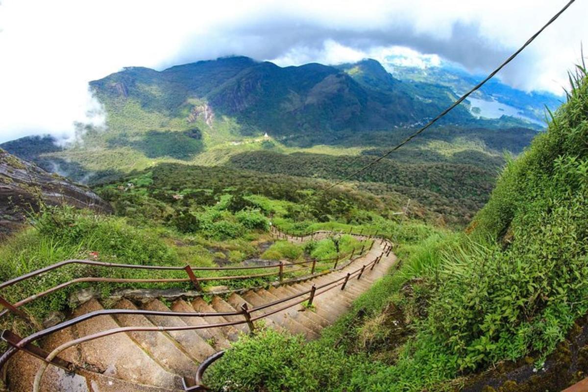 a winding road on the side of a mountain