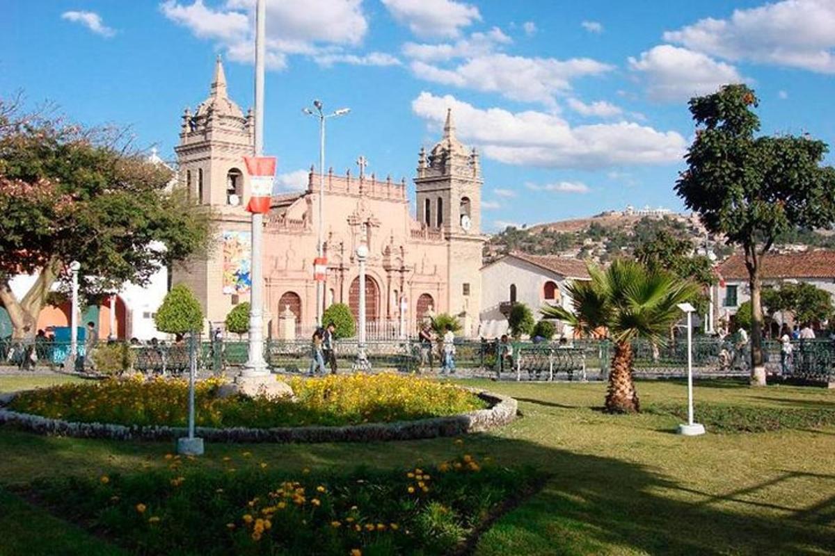 a large building with two towers on top of it