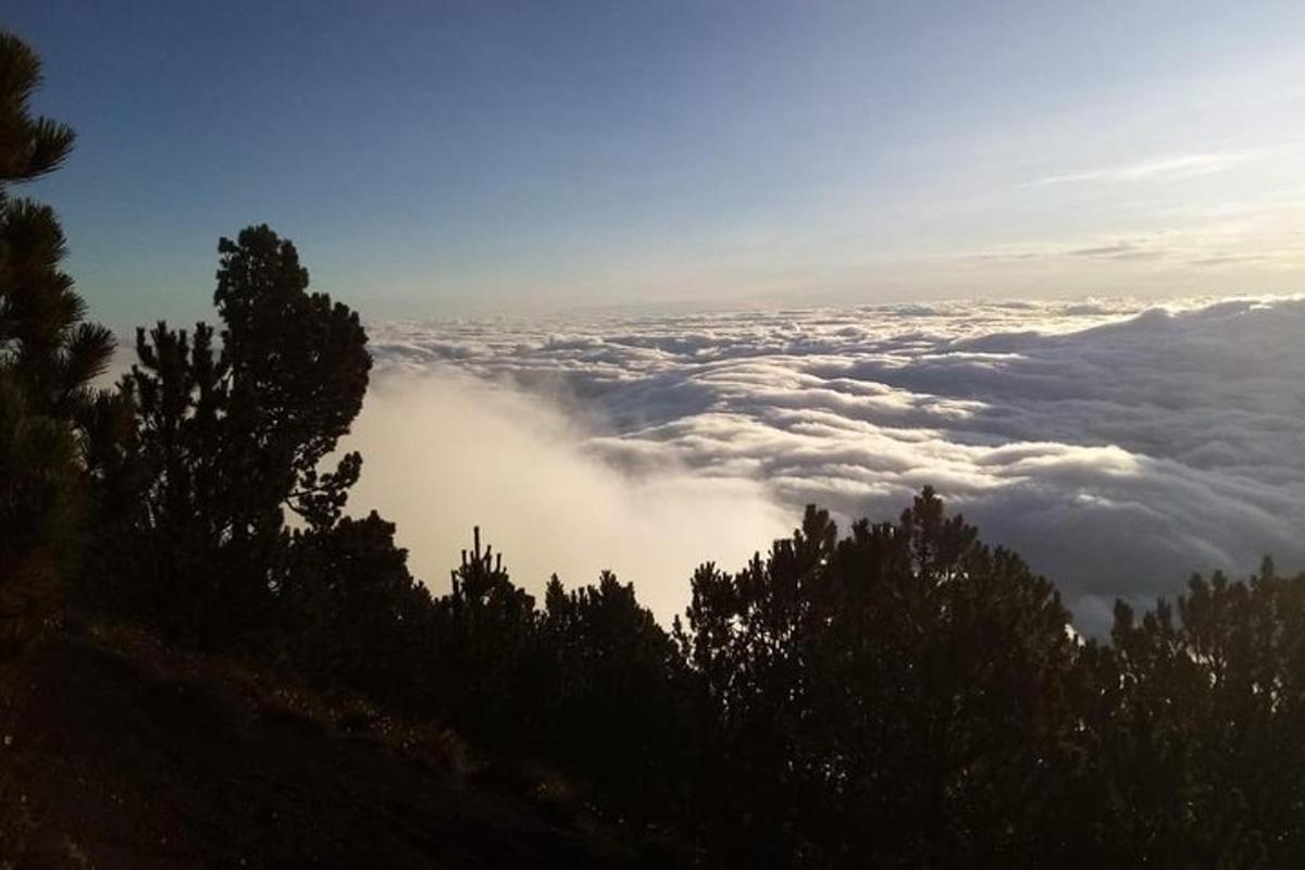 a view of the clouds from the top of a mountain
