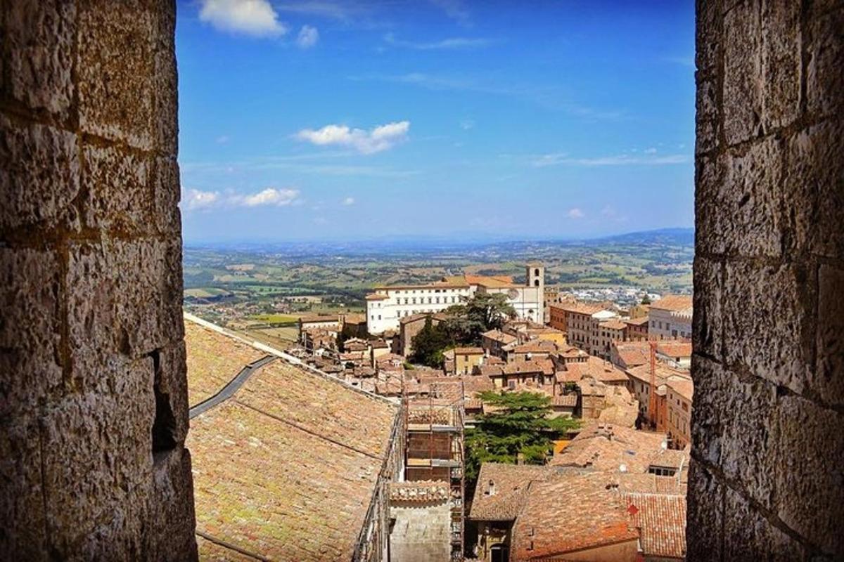 a view of a city from a clock tower