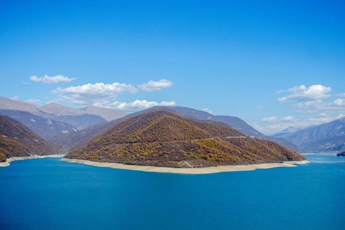 an island in the middle of a large body of water