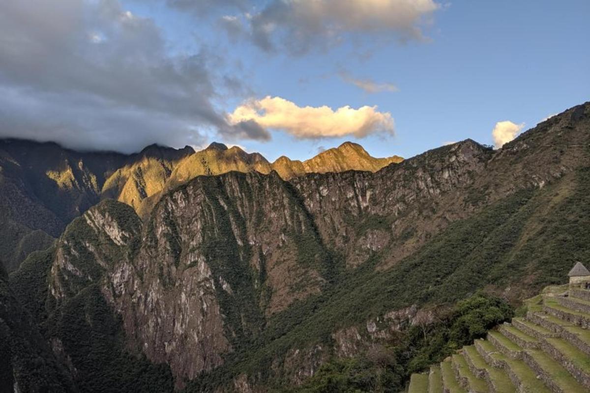 a mountain with a building on top of it