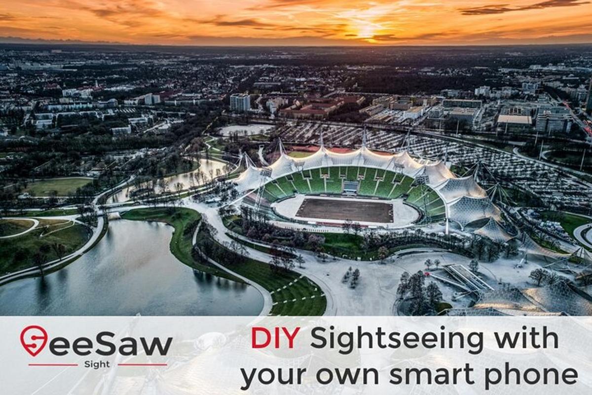 una vista aerea di uno stadio con un campo da calcio