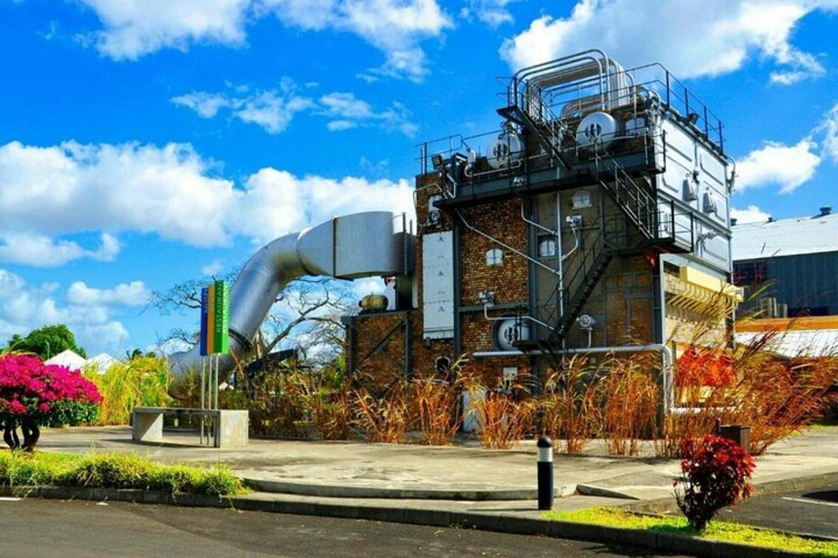 a building with a pipe on the side of it
