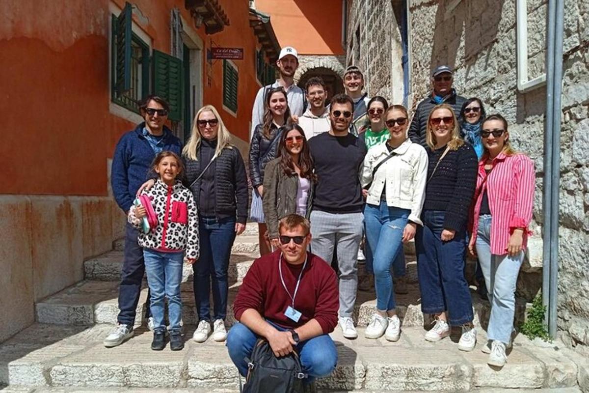 a group of people are posing for a picture