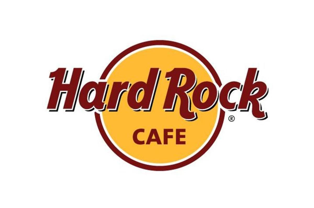 a logo for a hard rock cafe