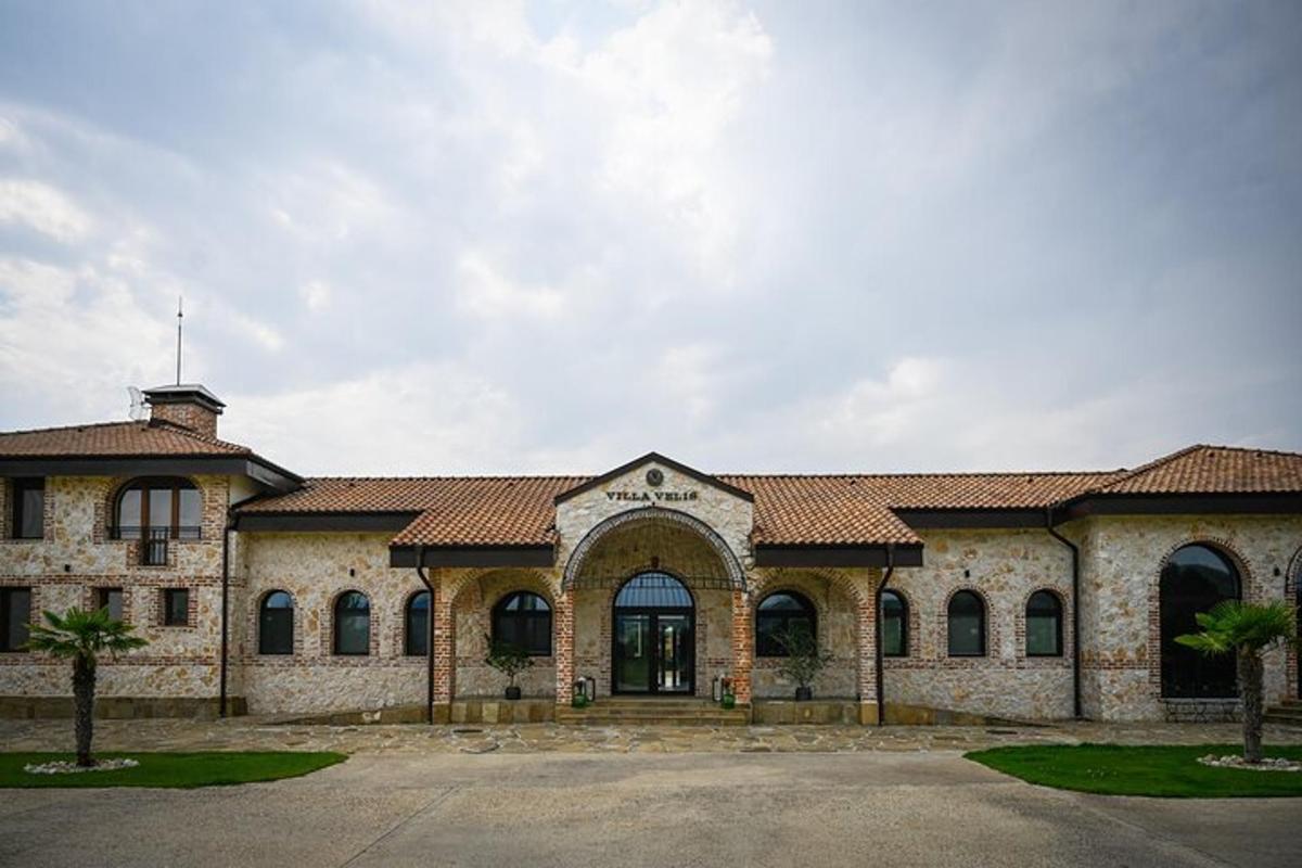 a large stone building with a large doorway